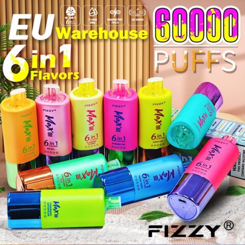 FIZZY MAX III 6in1 flavors 60k 60000 puffs Disposable Vape in EU warehouse
