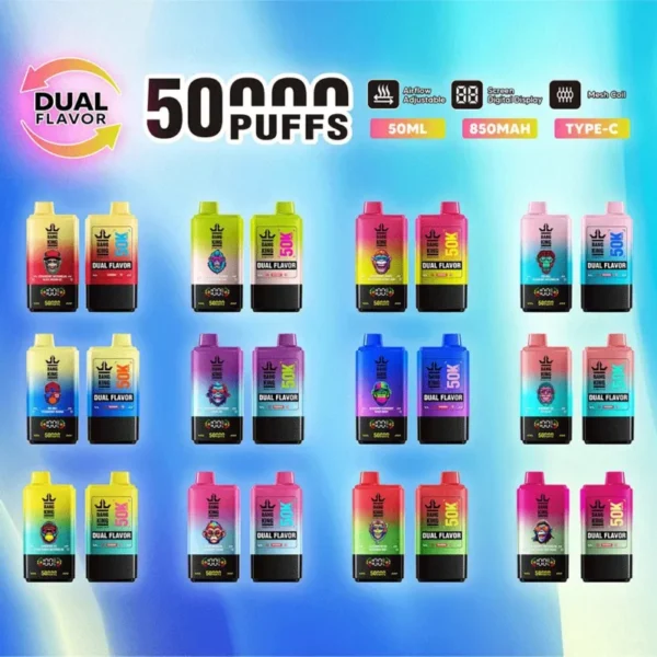 Bang King 50000 50k Puffs Dual Flavors Disposable Vape with Airflow Control