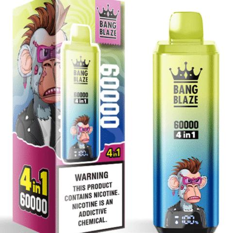 Bang Blaze 60K 4 in 1 Four Flavor 54 ml E Cigarette Mesh COil Disposable Vape 1