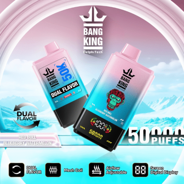 Bang King 50000 Puffs 50k Double Flavor Digital Display Screen Disposable Vape 13