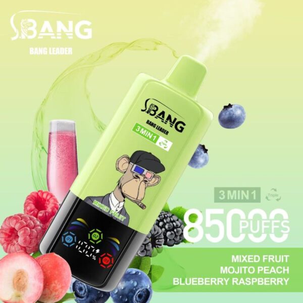 Bang Leader 85000 85K Puffs Triple Flavors 3 in 1 Vapes Disposable Electronic Cigarette