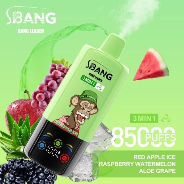 Bang Leader 85000 85K Puffs Triple Flavors 3 in 1 Vapes Disposable Electronic Cigarette