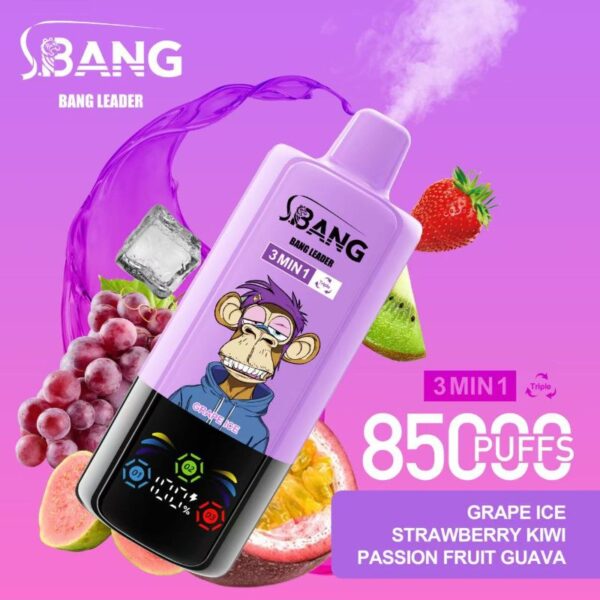 Bang Leader 85000 85K Puffs Triple Flavors 3 in 1 Vapes Disposable Electronic Cigarette