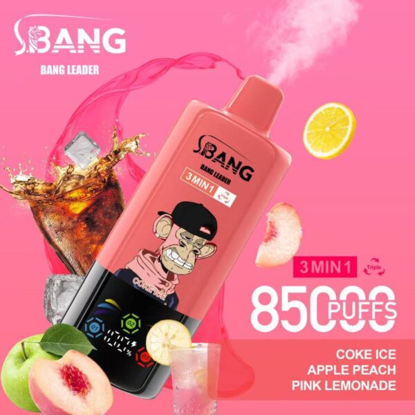 Bang Leader 85000 85K Puffs Triple Flavors 3 in 1 Vapes Disposable Electronic Cigarette