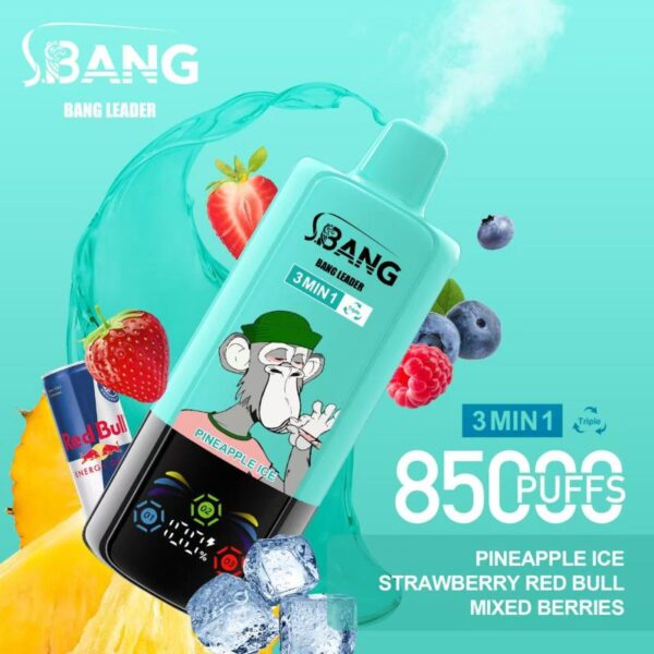 Bang Leader 85000 85K Puffs Triple Flavors 3 in 1 Vapes Disposable Electronic Cigarette