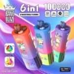 BANG BLAZE 100000 100k puffs 6IN1 Flavors Large puff Vapes