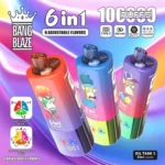 BANG BLAZE 100000 100k puffs 6IN1 Flavors Large puff Vapes