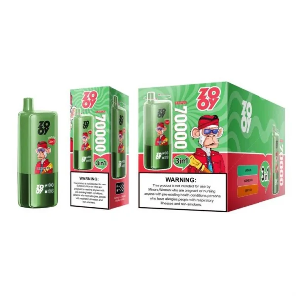 Zooy Triple 70000 70k Puffs 3 in 1 Flavors Disposable Vape with Display Screen