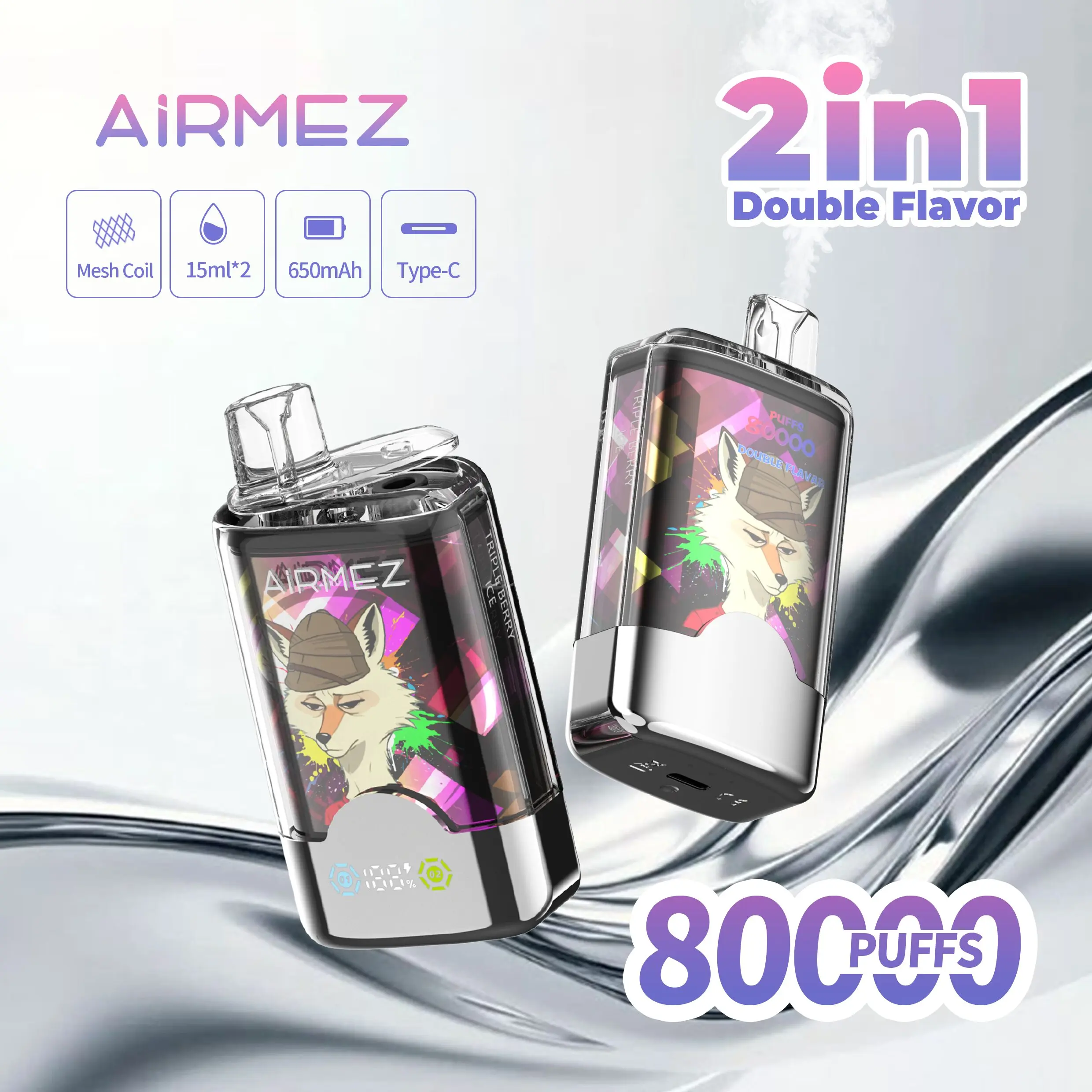 Airmez Fox 2 in 1 80000 80K Puffs 1