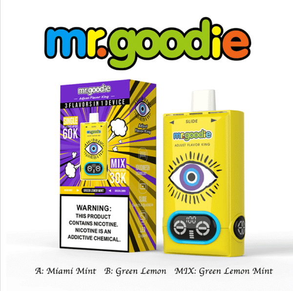 Mr.Goodie Adjust Flavor King 60000 60K Puffs 3 in 1 Flavors Disposable Vape