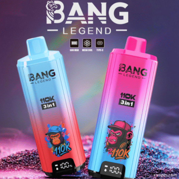 Bang Legend 110k 3in1 Flavors 110000 Puffs Disposable Vape with Triple Taste and Mesh Coil
