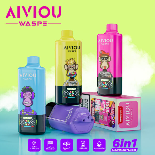 WASPE AIVIOU 150000 150K Puffs 6 in 1 Bulk Buy Disposable Vape