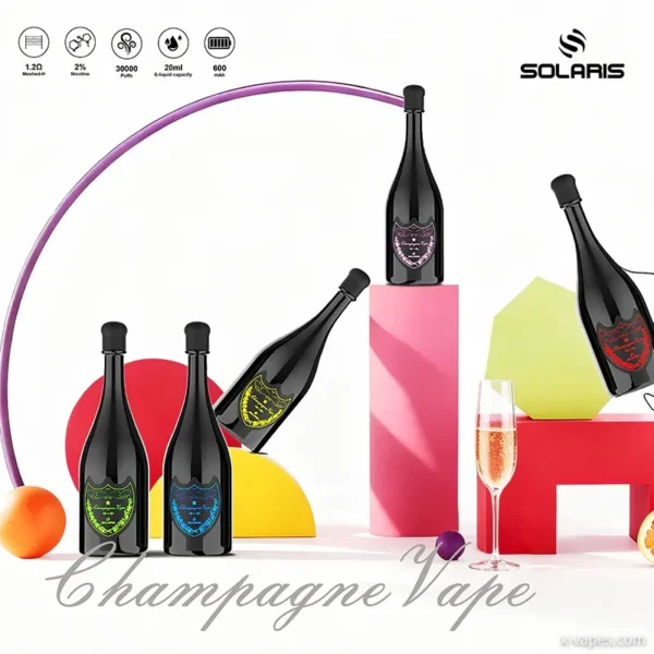 Champagne Vape 30000 30K Puffs Wine Bottle E-Cigarette 2％ Nic Disposable Vape Puff Bar