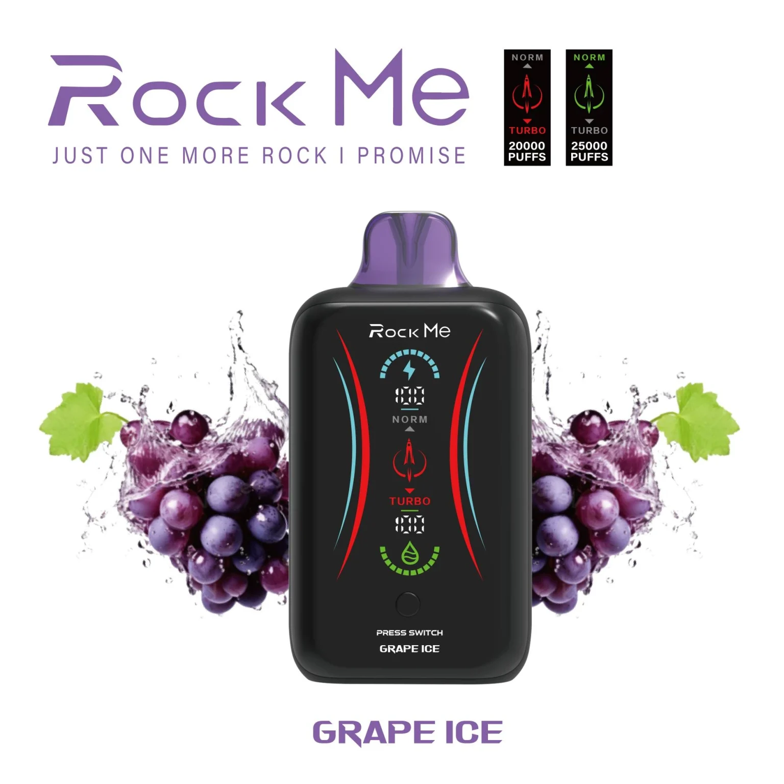 rock me 25000 25K puffs-grape-ice